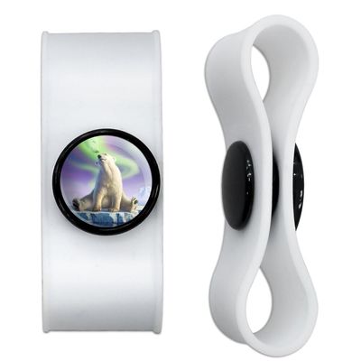 Polar Bear Aurora Northern Lights Headphone Earbud Cord Wrap - Charging Cable Manager - Wire Organizer Set of 2 - White