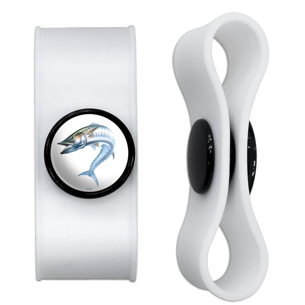 Kingfish Fishing Headphone Earbud Cord Wrap - Charging Cable Manager - Wire Organizer Set of 2 - White