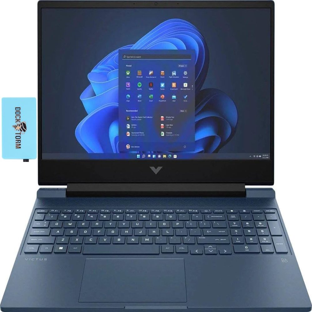 HP Victus 15.6" 144 Hz IPS FHD Gaming Laptop (8-Core Intel i5-13420H, GeForce RTX 3050 6GB, 32GB RAM, 2TB PCIe SSD, Backlit KYB, WiFi 6, BT 5.2, Webcam, SD Reader, Win 11 Pro) Bundle with DKZ