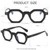 JOVAKIT Retro Octagon Frame Glasses for Women Men Vintage Polygon Non-prescription Clear Lens Eyeglasses (Black) view 4
