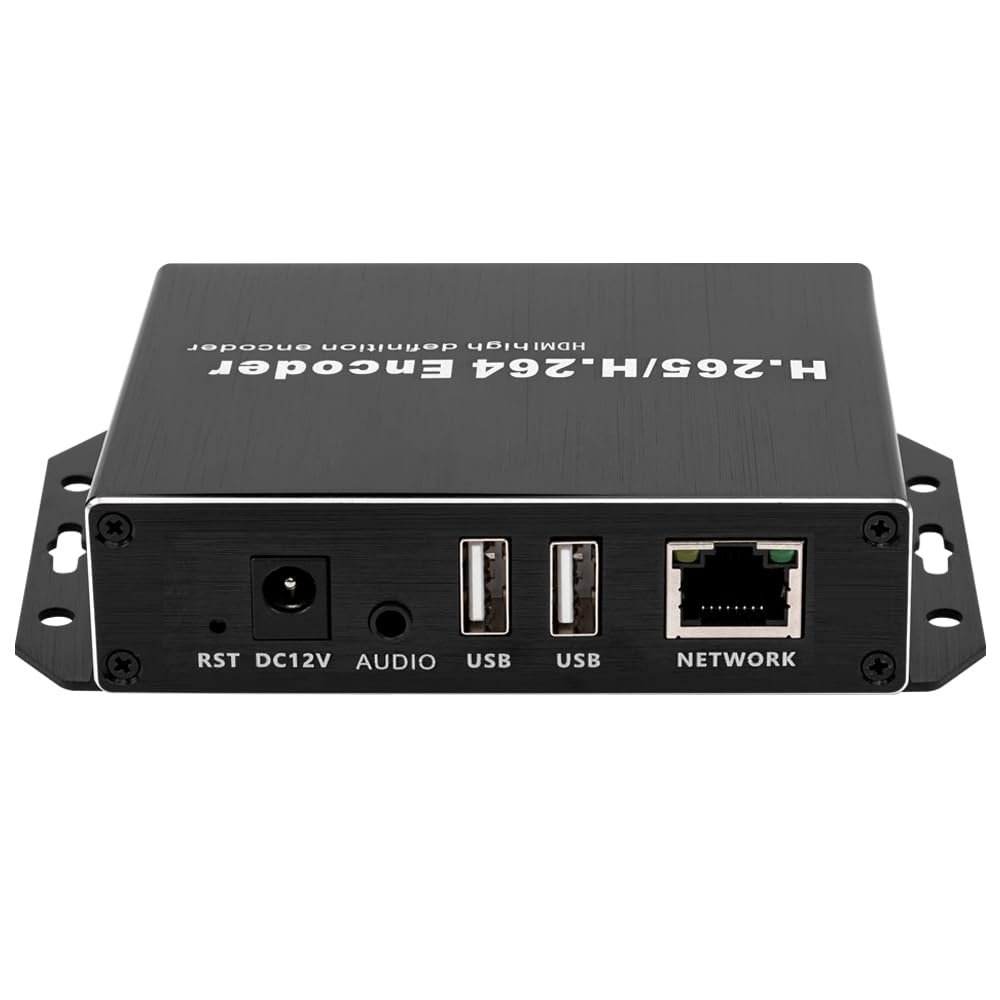 EXVIST H.265 1080P PoE HDMI Video Encoder/Decoder, Dual USB2.0 for Web Camera, Video Decoder for IP Camera, Compatible with ONV/HK, Live Broadcast for YouTube, Facebook, Wowza, Twitch