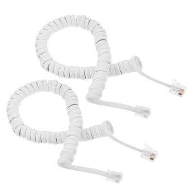 Gatuida 2pcs Coiled Telephone Cords and Flexible Landline Phone Accessories for Use Soft Design Reduces Compatible Standard Telephones