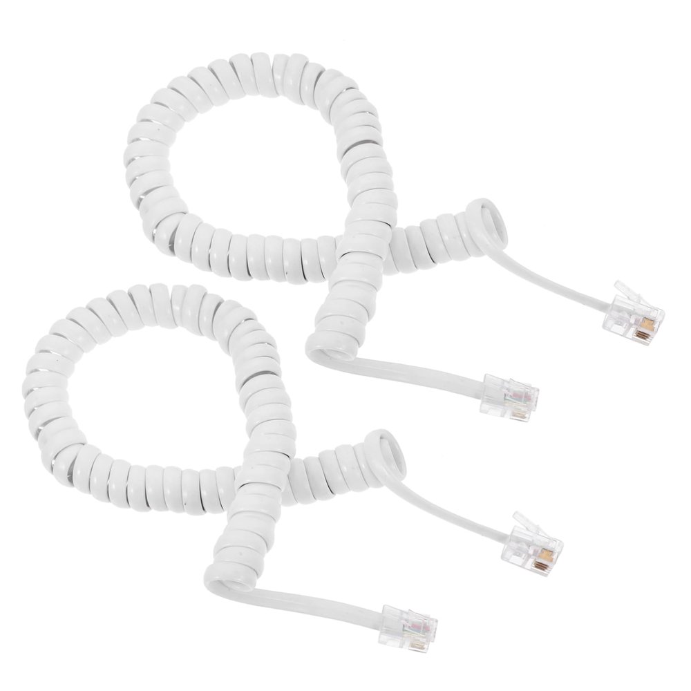 Gatuida 2pcs Coiled Telephone Cords and Flexible Landline Phone Accessories for Use Soft Design Reduces Compatible Standard Telephones