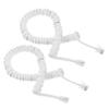 Gatuida 2pcs Coiled Telephone Cords and Flexible Landline Phone Accessories for Use Soft Design Reduces Compatible Standard Telephones view 1