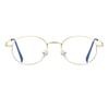 JOVAKIT Retro Oval Blue Light Blocking Glasses for Women Vintage Fashion 90s Small Oval Metal Frame Computer Eyeglasses (Gold) view 2