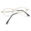 JOVAKIT Retro Oval Blue Light Blocking Glasses for Women Vintage Fashion 90s Small Oval Metal Frame Computer Eyeglasses (Gold) view 3