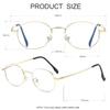 JOVAKIT Retro Oval Blue Light Blocking Glasses for Women Vintage Fashion 90s Small Oval Metal Frame Computer Eyeglasses (Gold) view 4