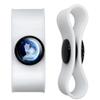 Cat in Moon Headphone Earbud Cord Wrap - Charging Cable Manager - Wire Organizer Set of 2 - White view 1