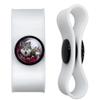 Grey Wolves and Moon Headphone Earbud Cord Wrap - Charging Cable Manager - Wire Organizer Set of 2 - White view 1
