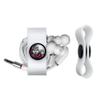 Grey Wolves and Moon Headphone Earbud Cord Wrap - Charging Cable Manager - Wire Organizer Set of 2 - White view 2
