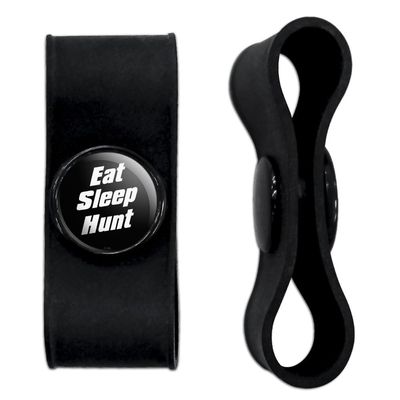 Eat Sleep Hunt Headphone Earbud Cord Wrap - Charging Cable Manager - Wire Organizer Set of 2 - Black