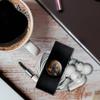 Black Cat Time Clock Headphone Earbud Cord Wrap - Charging Cable Manager - Wire Organizer Set of 2 - Black view 3