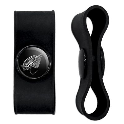 Flyfishing Illustration Headphone Earbud Cord Wrap - Charging Cable Manager - Wire Organizer Set of 2 - Black