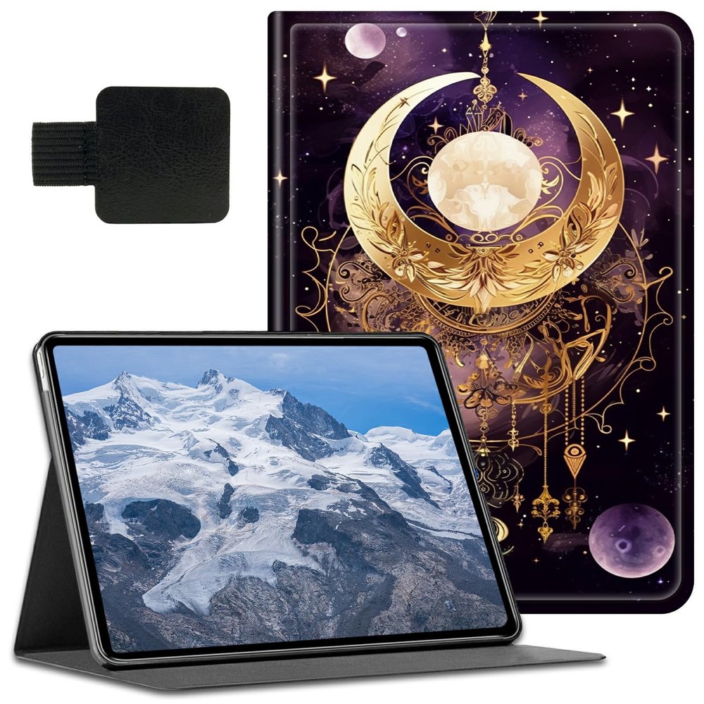 BFDHGQZC for Kindle Scribe 10.2 Inch (2022/2024 Released),Shockproof Stand Protive Cover with Pen Holder and Auto Wake/Sleep for Kindle Scribe 10.2" 2022,Moon