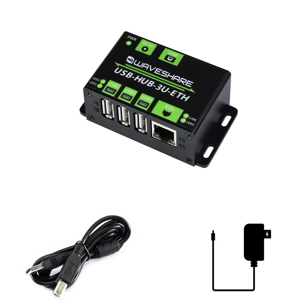 TUOPUONE Industrial Grade Multifunctional USB HUB Extending 3X USB Ports and 100M Ethernet Port Suitable for Industrial/Office Environments