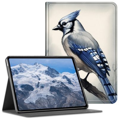 BFDHGQZC Case for 10.1" Amazon Fire HD 10 Tablet (13th Generation, 2023 Release),Shockproof Fold Stand Protive Cover with Auto Wake/Sleep,Blue Jay Bird