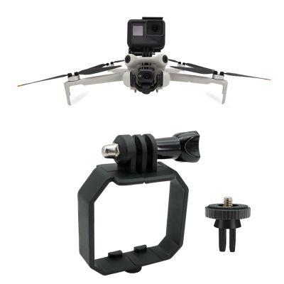 Mini 4 Pro Drone Camera Mount Top Carry Extension Bracket with 1/4 Screw Tripod Mount Adapter Compatible for DJI Mini 4 Pro/Mini 3 Pro/Mini 3 Drone Accessories for Action Camera/LED Flight Light