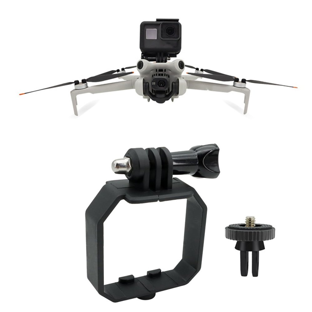 Mini 4 Pro Drone Camera Mount Top Carry Extension Bracket with 1/4 Screw Tripod Mount Adapter Compatible for DJI Mini 4 Pro/Mini 3 Pro/Mini 3 Drone Accessories for Action Camera/LED Flight Light