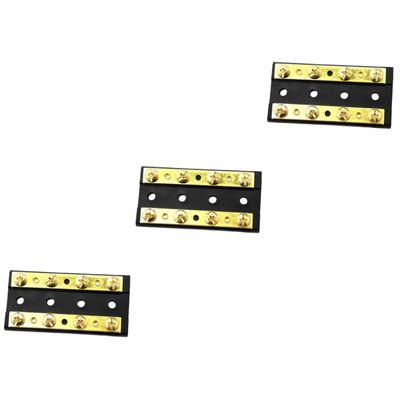 PartyKindom 3pcs Heavy Duty Dual Bus Bar Power Distribution Block Socket Car Power Strip for Rv Boat