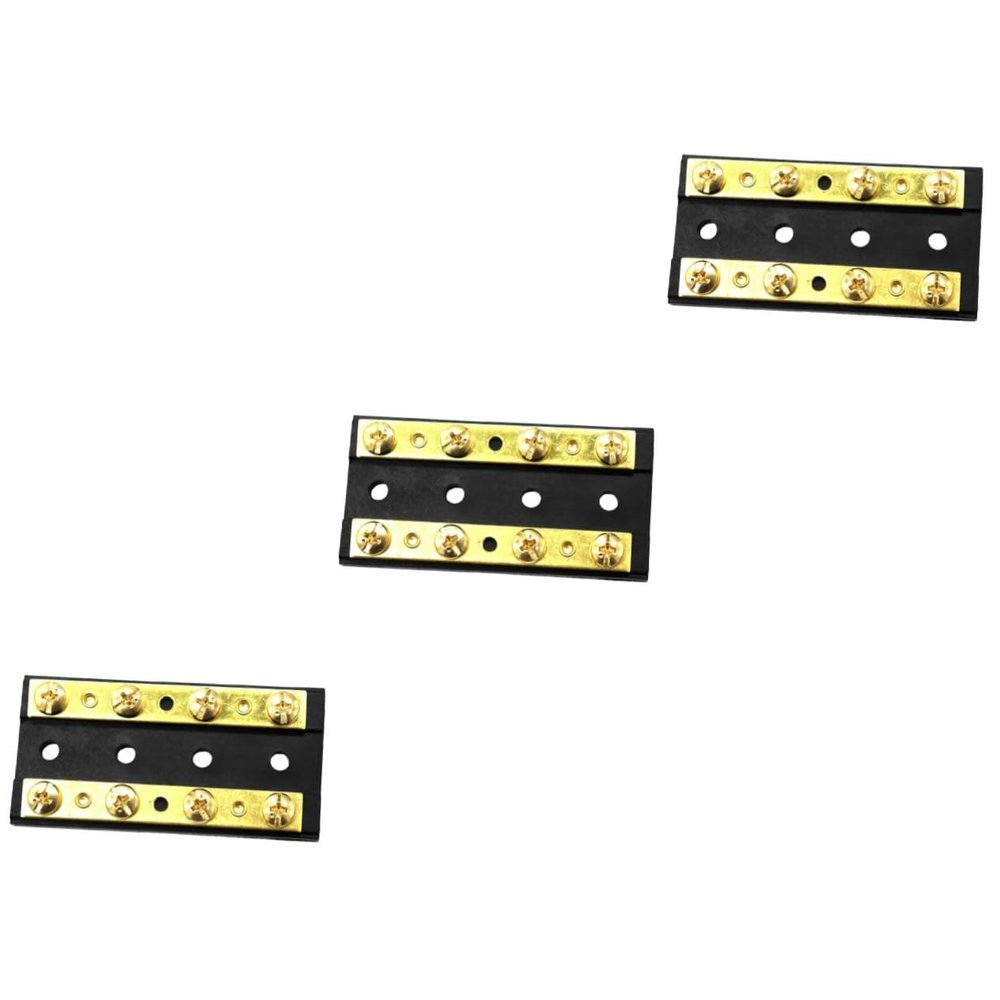 PartyKindom 3pcs Heavy Duty Dual Bus Bar Power Distribution Block Socket Car Power Strip for Rv Boat