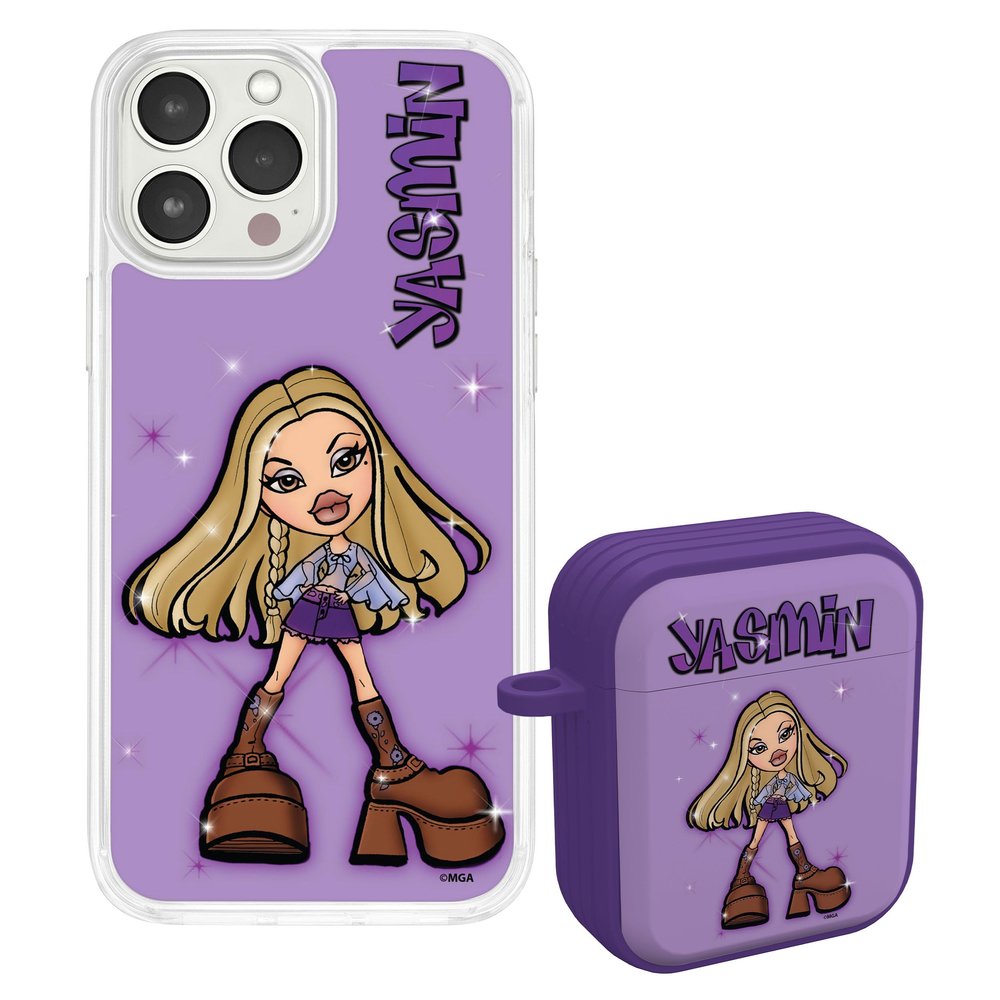 Bratz Passion for Fashion HD Phone and Earbud Case Combo Compatible with iPhone 11 Pro and AirPods Gen 1 & 2 (Yasmin)