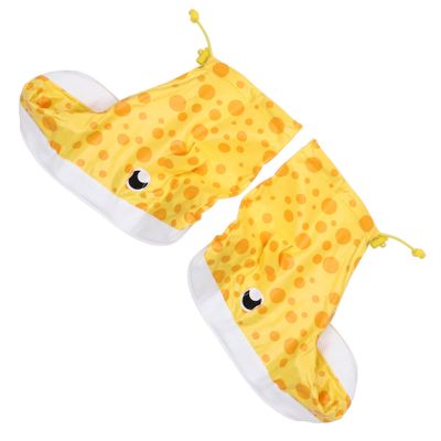 BESPORTBLE Thicken Shoe Cover for Outdoor Use Non- Rain Protector Yellow Small Deer Pattern for Camping Travel and Daily Activities