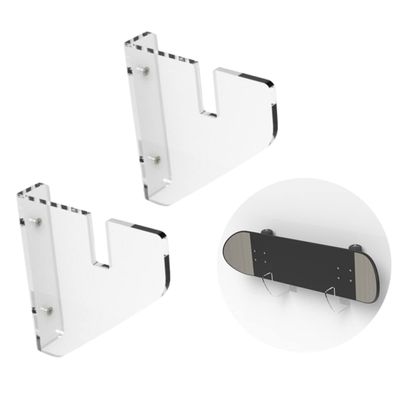 BESPORTBLE 2pcs Acrylic Skateboard Display -mounted Skateboard Bracket for Storage and Showcase Living Room Bedroom Office