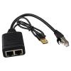 Leehitech Ethernet Splitter 1 to 2 Out 100 Mbps High Speed RJ45 LAN Splitter Gigabit Internet Splitter for Cat 5/5e/6/7/8, Support Two Devices Working Simultaneously view 1
