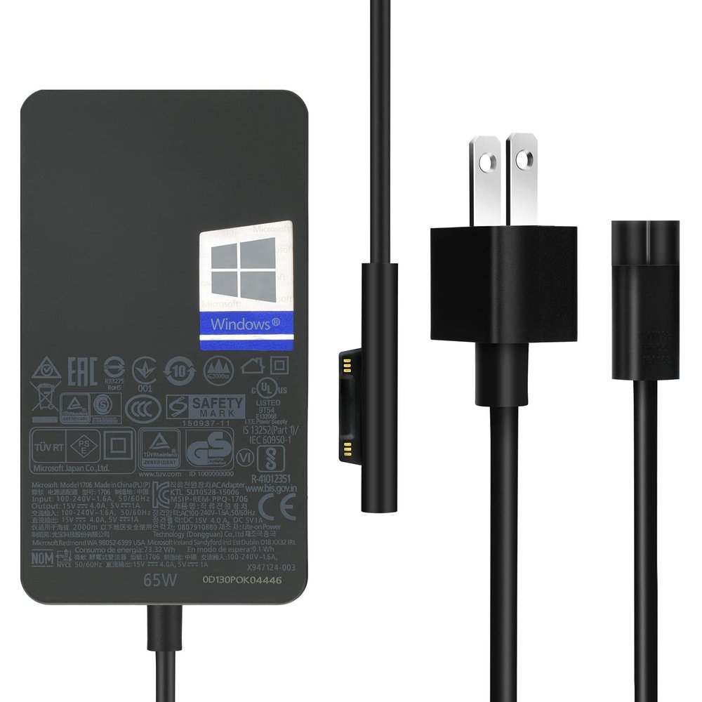 65W Charger for Microsoft Surface Pro 9 8 7 6 5 4 3 X 1800 Laptop Adapter Power