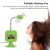 Tyenaza Portable Foldable Desktop Fan, USB Powered, Green Cute Design, Travel Office Home Outdoor view 3