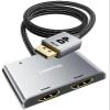 UANTIN DisplayPort to Dual HDMI Adapter | 4K 60Hz DP Source to HDMI Splitter Extended Display Adapter for Dual Monitors,Display Port Converter for NVIDIA, AMD Graphics Card view 1