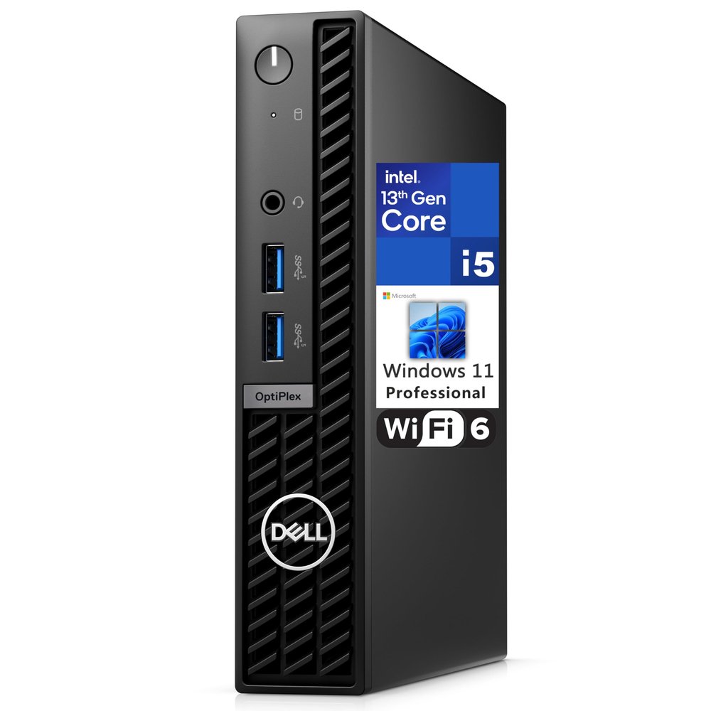 Dell 2024 OptiPlex 7000 7010 MFF Micro Form Factor 1.2L Business Desktop Computer, 13th Gen Intel 14 Cores i5-13500T (Beat i7-12700T), 64GB DDR4 RAM, 1TB PCIe SSD, WiFi 6, Bluetooth, Windows 11 Pro