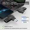 Jostart- 256GB External Portable SSD USB C Solid State Drive Up to 1000MB/s USB 3.2 Gen 2 Dual-Drive Type C + USB A Solid State Thumb-Drive for iPhone 15//16/17/Android Laptops/Windows/Mac, Silver view 2