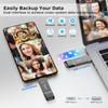 Jostart- 256GB External Portable SSD USB C Solid State Drive Up to 1000MB/s USB 3.2 Gen 2 Dual-Drive Type C + USB A Solid State Thumb-Drive for iPhone 15//16/17/Android Laptops/Windows/Mac, Silver view 4
