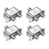 4 Pack Coaxial Cable Splitter 2 Way, NEWCARE Coax Splitter 5-2400MHz, RG6 Compatible, Cable Splitter 2 Way Can Work with Satellite/Cable TV and Internet, CATV Antenna System view 1