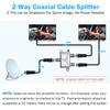 4 Pack Coaxial Cable Splitter 2 Way, NEWCARE Coax Splitter 5-2400MHz, RG6 Compatible, Cable Splitter 2 Way Can Work with Satellite/Cable TV and Internet, CATV Antenna System view 2