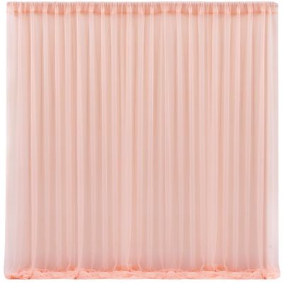 10x10 Peach Tulle Backdrop Curtains for Parties, Sheer Backdrop Curtain Wedding Photo Background Drapes for Baby Shower Photography Birthday Party