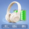 kamapulo X5 Rechargeable & Portable FM Radio Headphones with Best Reception, LED Display, Soft Ear Muffs, FM Headset Radio Receiver for Meeting, Works, Hiking, Jogging (Beige) view 4
