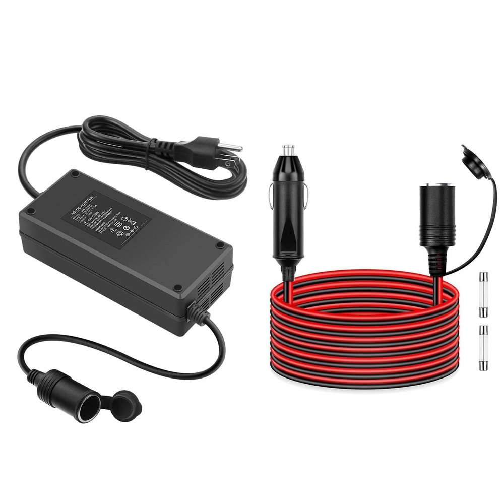 ALITOVE AC to DC Converter 13A 156W Max 120V 110V to 12V Converter AC/DC Adapter Power Supply & Cigarette Lighter Extension Cord 16.4FT 30A 360W Max