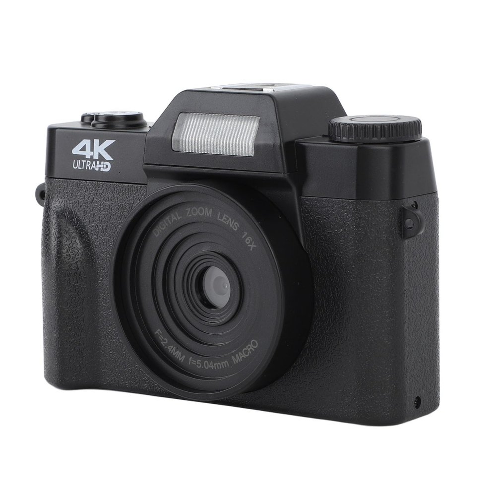 Pomya Digital Camera 4K 48MP for Photography Video Webcam Vlogging with 16x Digital Zoom, 3.0 Inch Screen, CMOS Mobile Anti Shake, 1500mAh Battery, Support Micro Memory Card