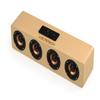VOLTSTECH 12W Professional Stereo Home Theater Wireless Wooden Speaker Natural Wooded Material 3D Stereo Wireless HiFi 4 Speakers Rechargeable Bass Effect Sound Bar for PC TV Mobile view 1