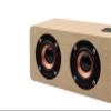 VOLTSTECH 12W Professional Stereo Home Theater Wireless Wooden Speaker Natural Wooded Material 3D Stereo Wireless HiFi 4 Speakers Rechargeable Bass Effect Sound Bar for PC TV Mobile view 2
