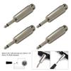 4Pcs XLR (3-Pin) Female to 6.35 mm (1/4") Jack Male Plug Audio Cable Mic Adapter - Silver view 4