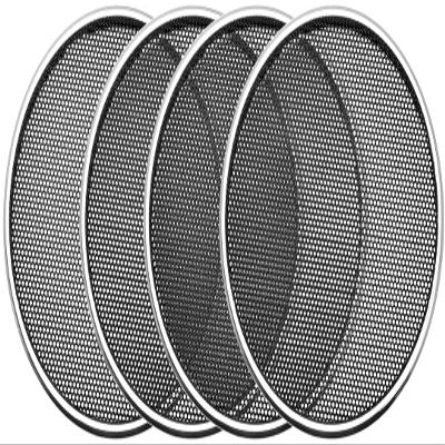 XYWHPGV 4pcs 4 inches Speaker Grill Mesh Decorative Circle Woofer Guard Protector Cover Audio Parts Silver(7edaf 730fa 5d101 8dd11 0fb83 1955c