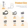 mankk 222 Pcs Nylon Plastic R-Type Cable Clips 6 Sizes and 50PCS 1/2 Inch Rope Light Clips P-Style Mounting Clips view 2