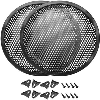 XYWHPGV 2pcs 10 inches Speaker Waffle Grill Metal Mesh Audio Subwoofer Guard Protector Cover with Clips,Screws(c8f96 59308 ff837 c514b 70ad4 85d7e