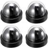 XYWHPGV Fake Security Camera Dummy Dome CCTV with Blinking Red LED Warning Alert Light for Home Outdoor Indoor Black 4pcs(3b4e4 2aca0 c6eec 67290 2b4df 30740 view 1