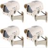 XYWHPGV Dummy Solar Powered CCTV Surveillance Device with Fake Security Camera with Red LED Flashing Warning Light Sticker for Home Outdoor Indoor White 4Pcs(fd45c b8a48 5 view 1