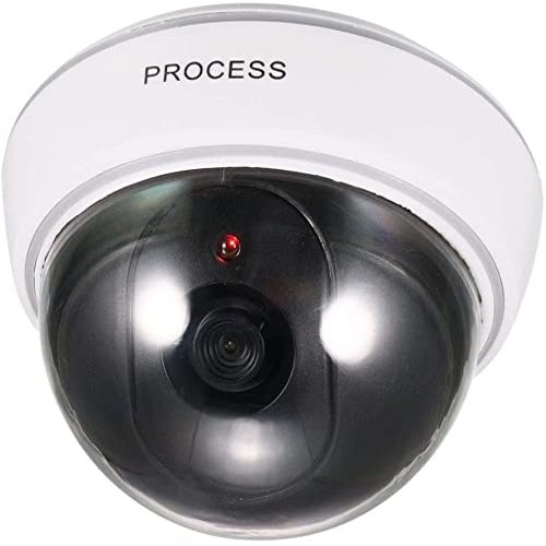 XYWHPGV Fake Security Camera Dummy Dome CCTV with Blinking Red LED Warning Alert Light for Home Outdoor Indoor White(d97c9 b44c2 1d961 08e03 3d26c b4e70
