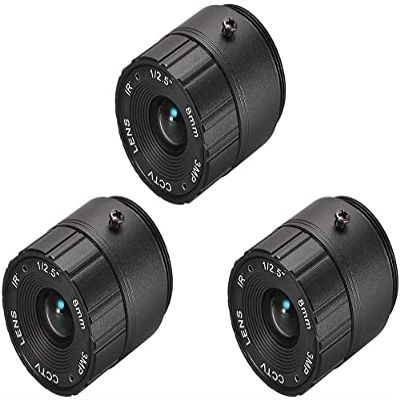 XYWHPGV 3 Pcs Camera Varifocal Lens 8mm Focal Length 3MP F1.4 1/3 Inch CS Mount for CCD Camera(27e3d b24c6 3cc66 d6753 eec77 44d93
